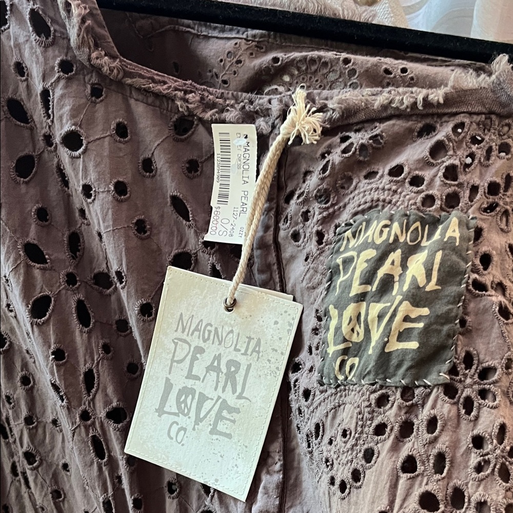 Magnolia Pearl Chocolate Brown Eyelet Maxi Dress - Picture 4 of 4